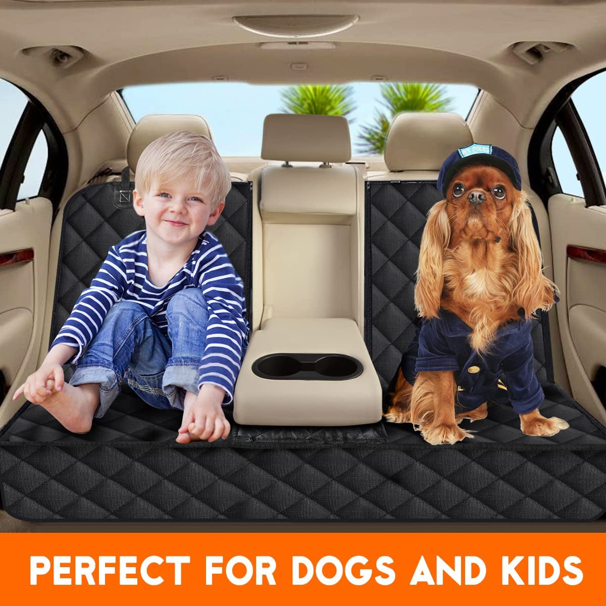 BarkDog waterproof dog car seat cover for back seats