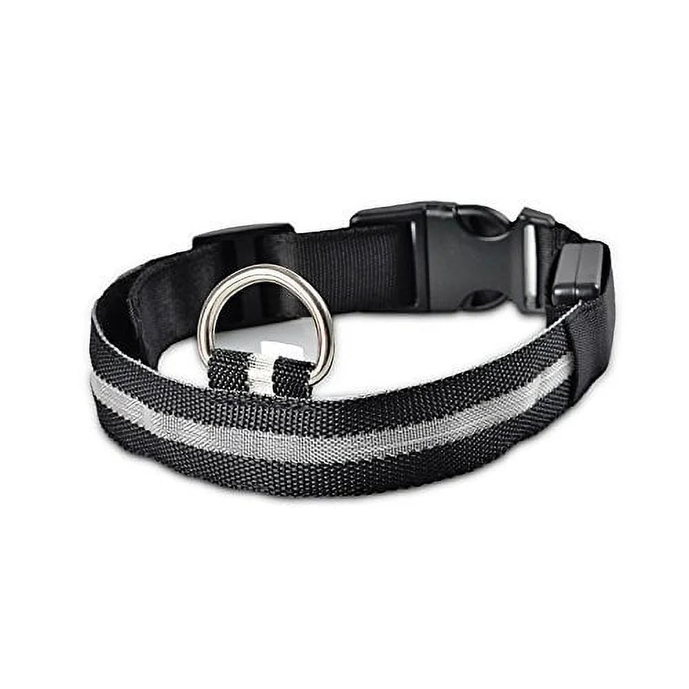 BarkDog USB rechargeable LED dog collar for safe night walks